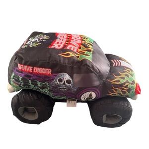 Monster Jam Grave Digger Pillow 13" Plush Truck Stuffed Kids Soft Toy Nylon 2006